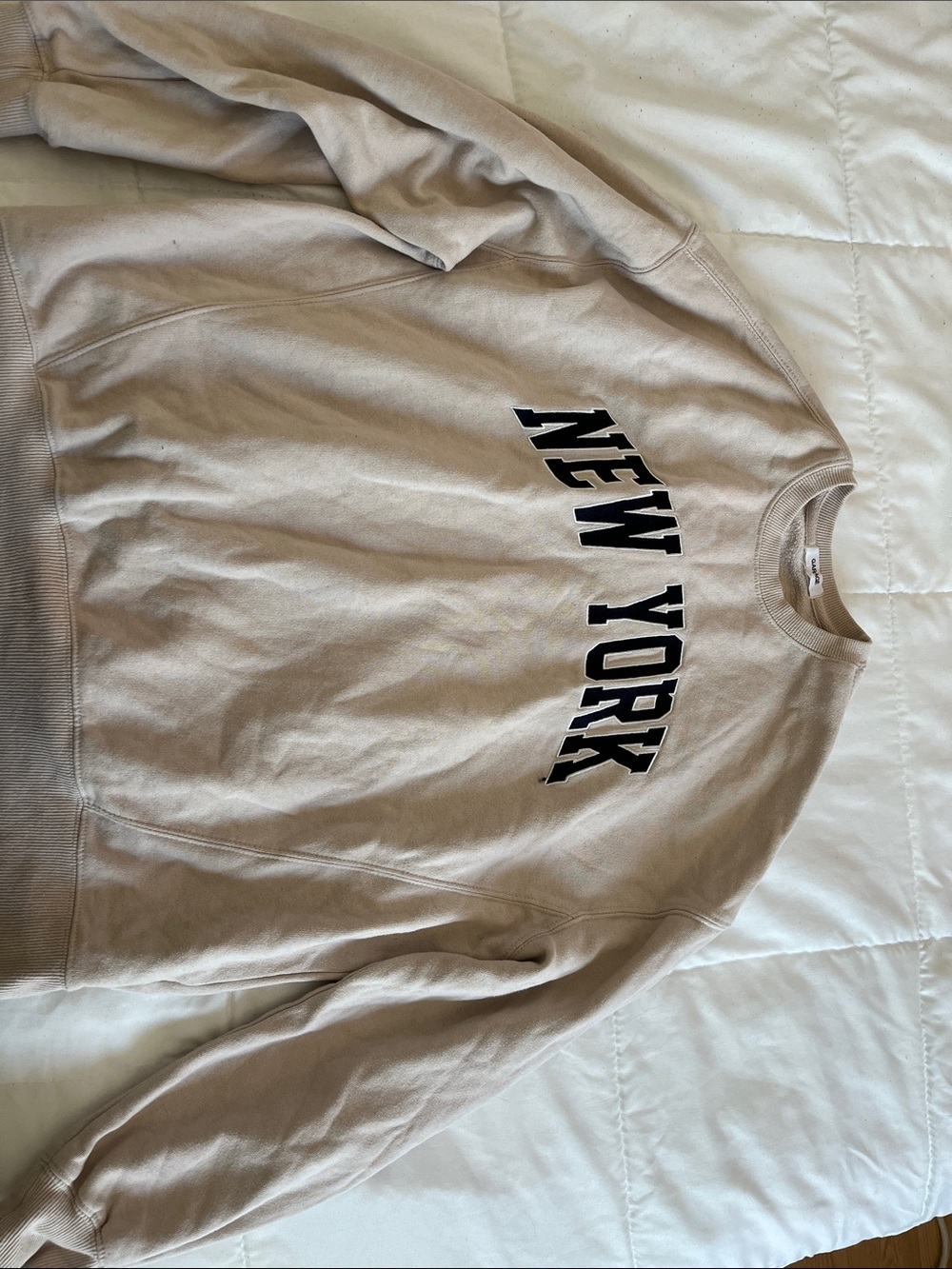 Garage Beige 'New York' Crewneck Sweatshirt